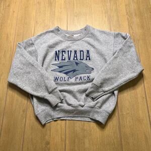 Nevada Wolf Pack Crewneck Sweatshirt Gray Logo Youth XL 14/16 Vintage Y2K